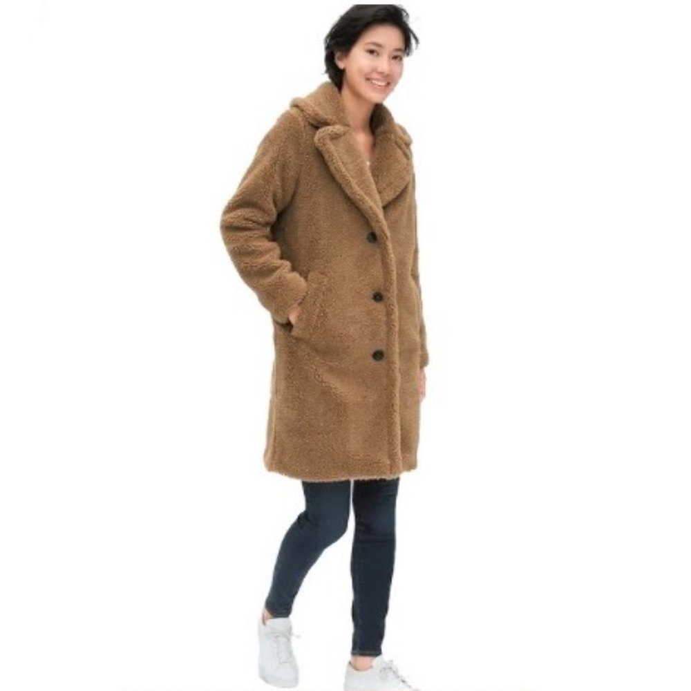 GAP  holiday cocoa brown Teddy Coat L